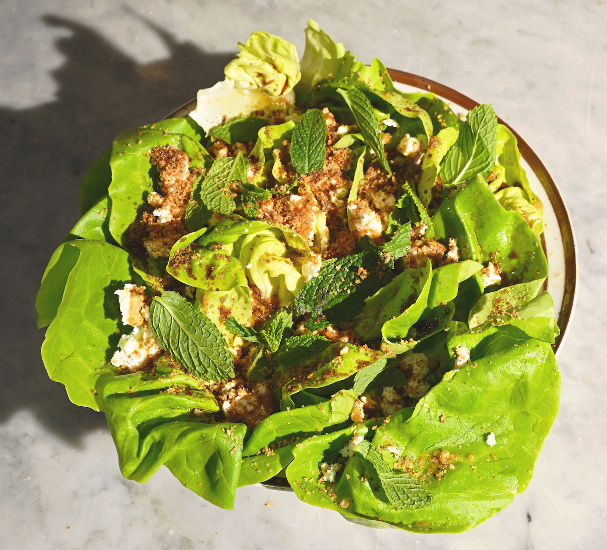 Bibb Lettuce Salad with Focaccia Breadcrumbs