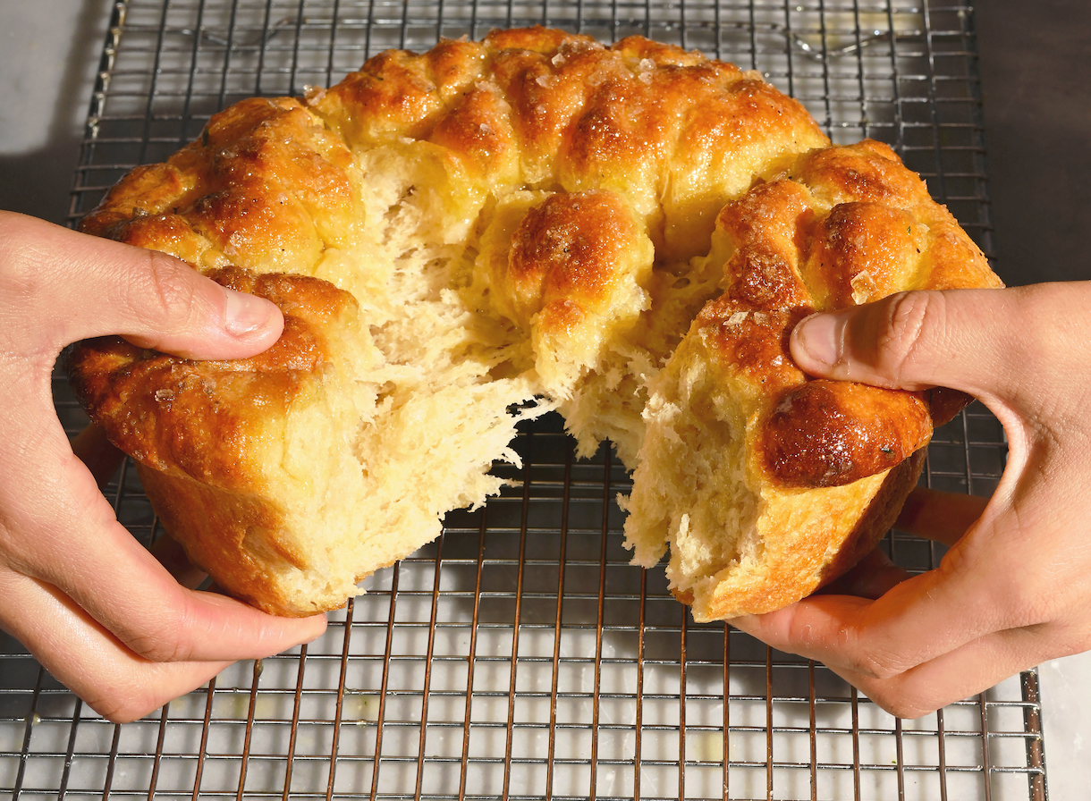 Pull Apart Focaccia Dinner Rolls