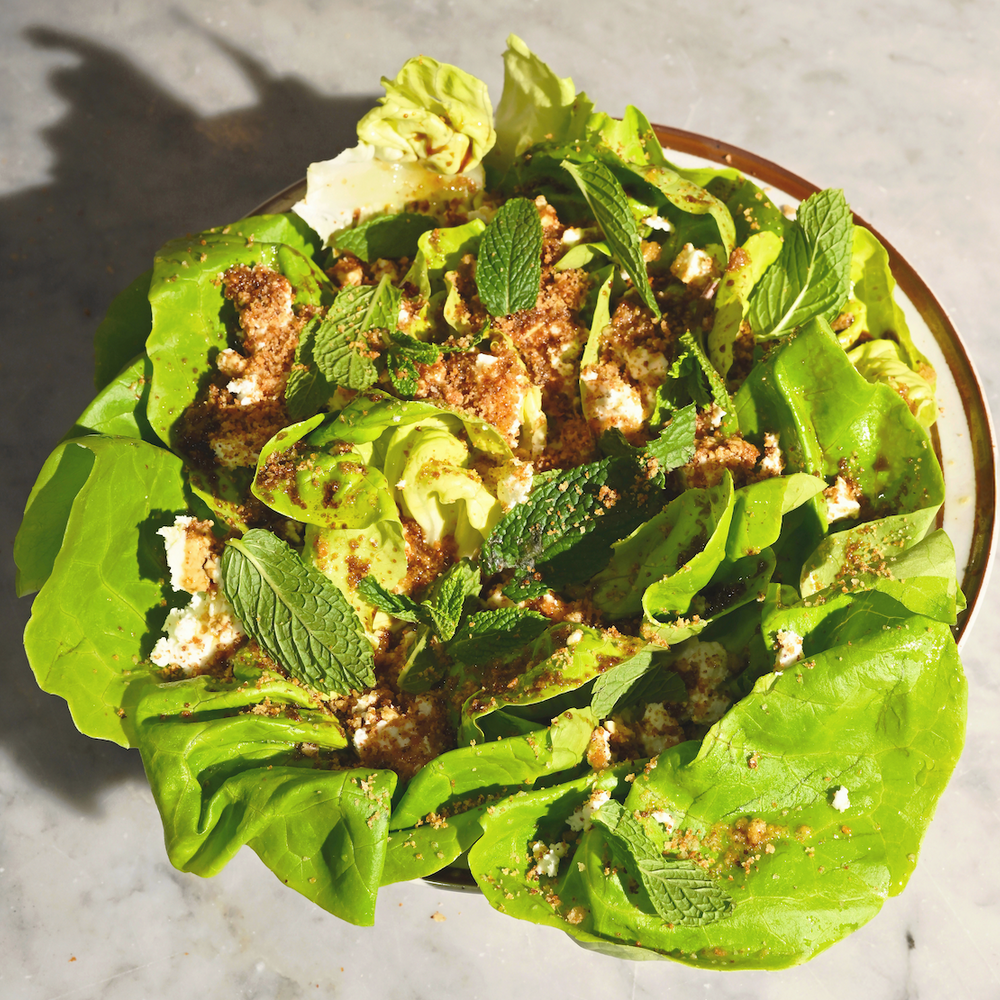 Bibb Lettuce Salad with Focaccia Breadcrumbs