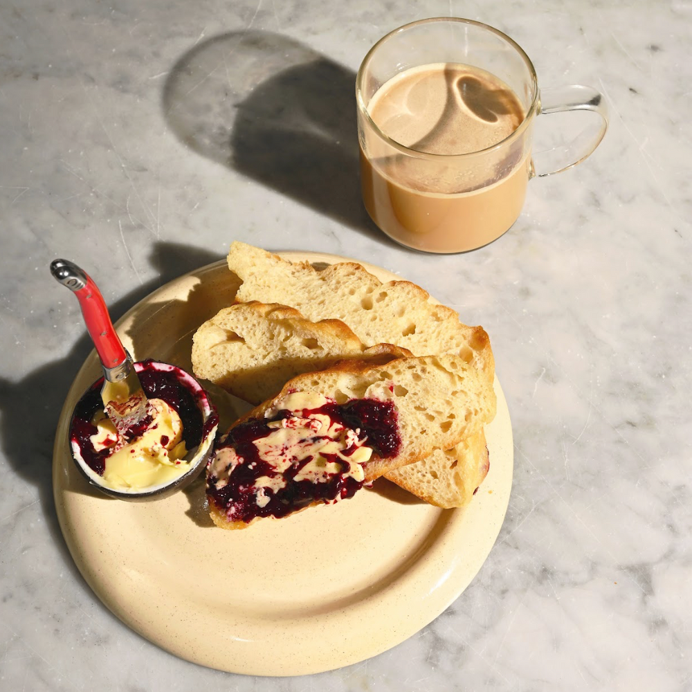 Triple Berry Jam with Focaccia + Butter